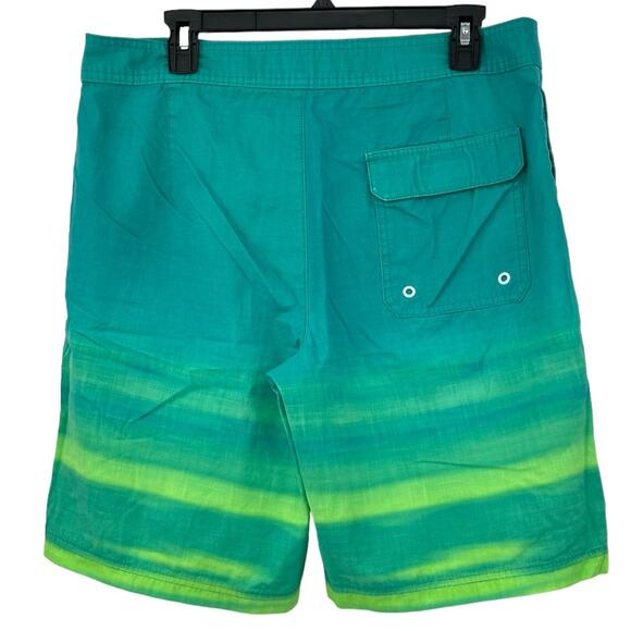 American Eagle Swim Trunks Mens Medium Board Shorts Green Pockets Beach Pool - Picture 4 of 8